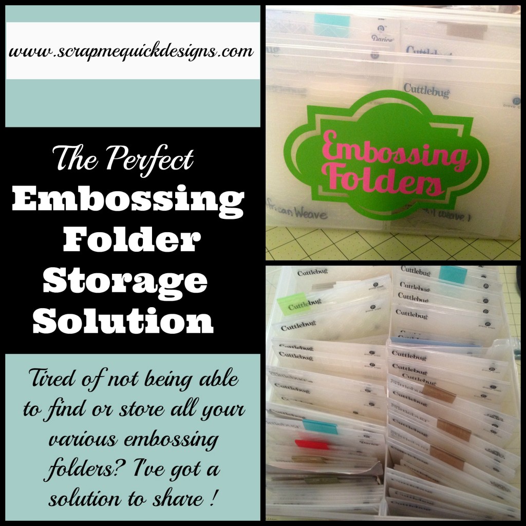 Perfect Embossing Folder Storage Graphic