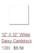 White Daisy Cardstock