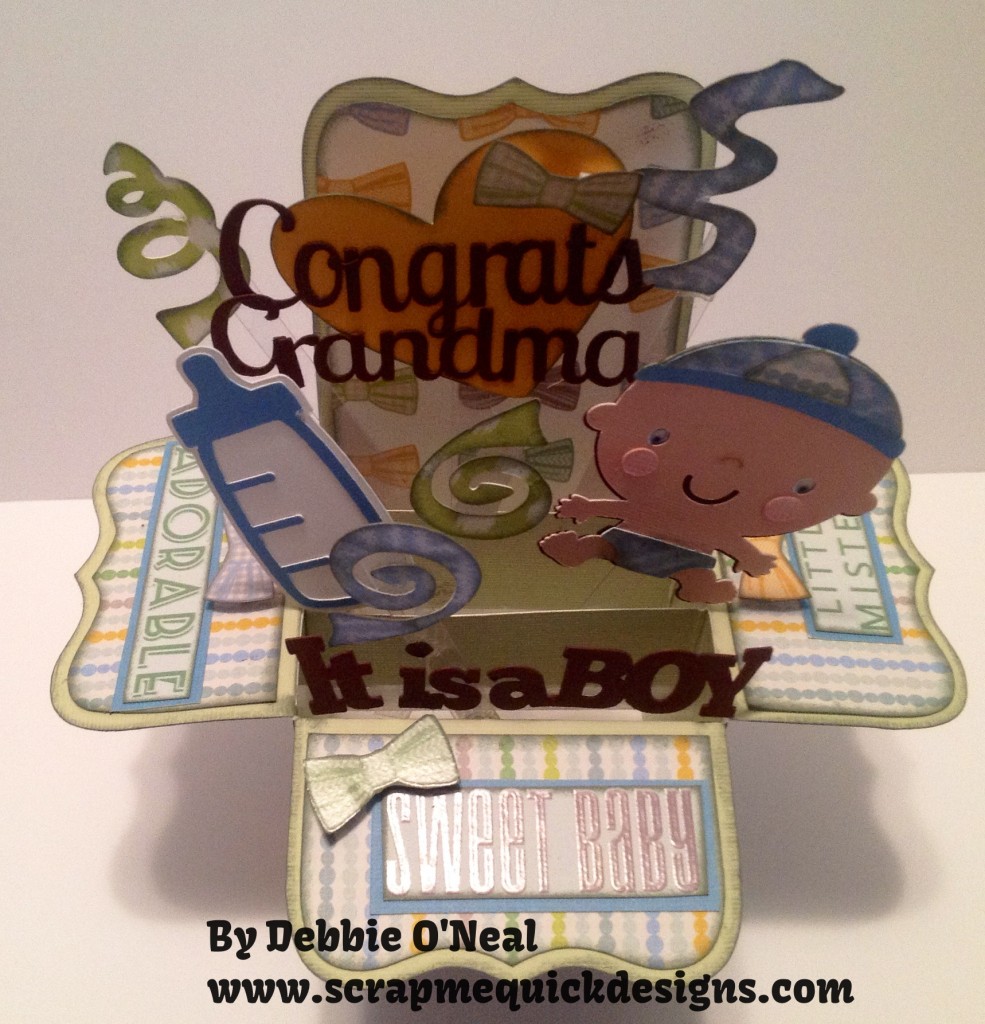 its a boy pop up box card 2