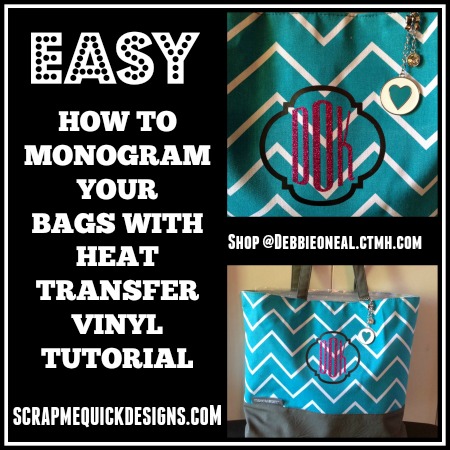 Easy Tutorial to Monogram Bags with HTV