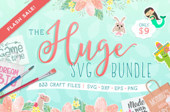 Hungry Jpeg "The Huge SVG Bundle" Graphic