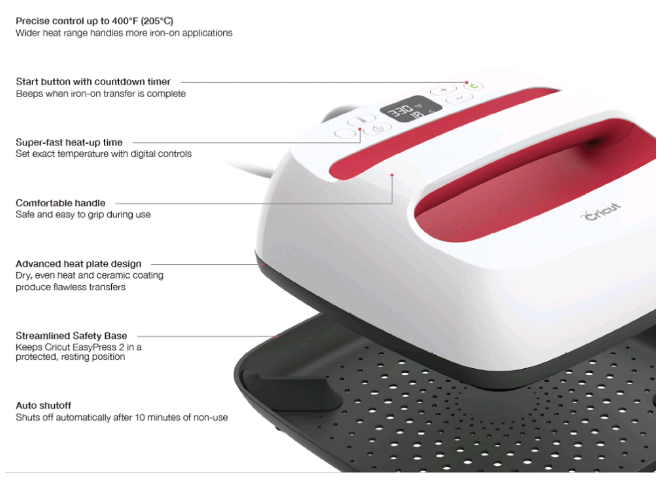 Cricut Easy Press 2 Diagram