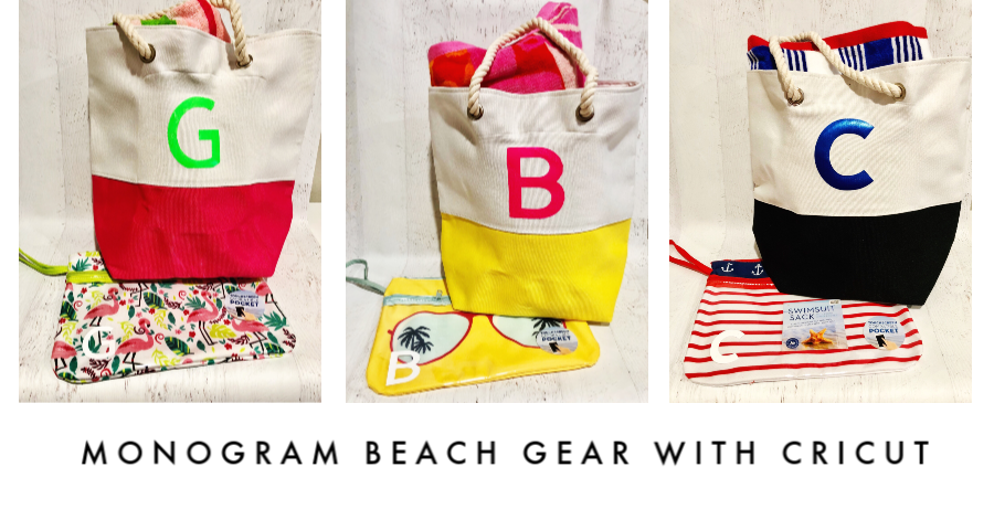 Monogram Beach Gear With Cricut