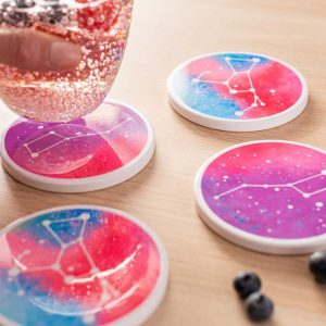 Cricut Round Ceramic Coaster with Infusible Ink Transfer Sheet Image