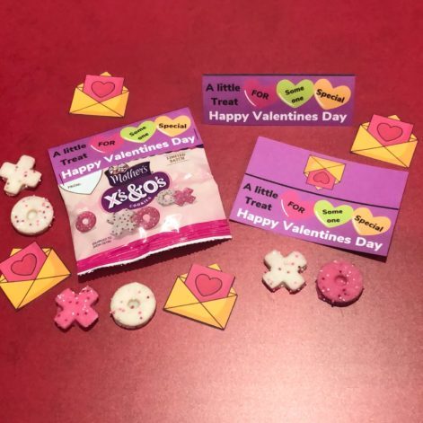 Valentine Treat Bag Toppers Image with Cookies