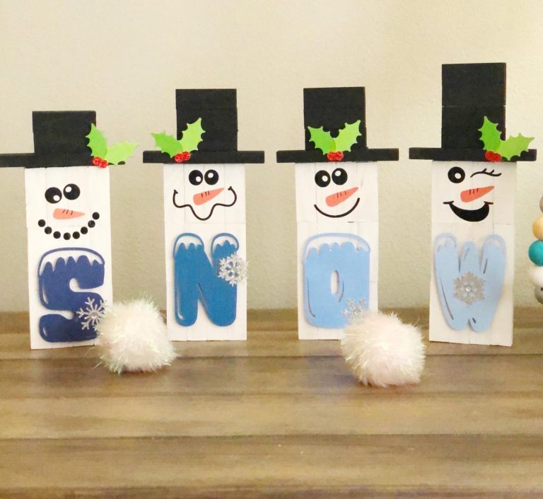 How To Make Snowmen from Tumbling Blocks