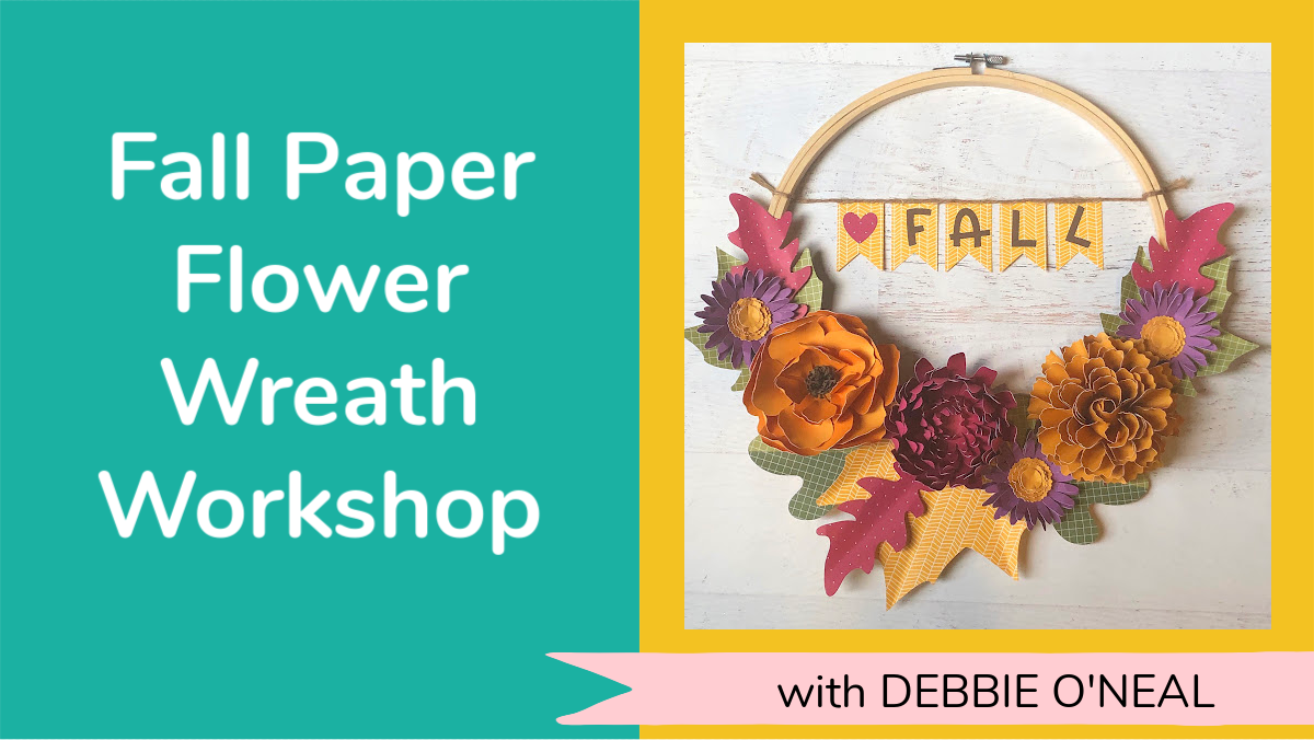 Fall paper flower wreath workshop.